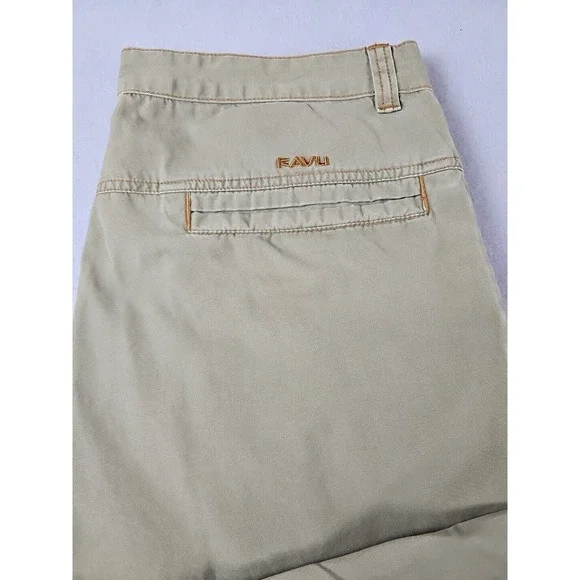 KAVU Pants Men's Size 36x29 Olive 100% Cotton Pockets Flat Front Straight Leg‎ - Picture 2 of 12
